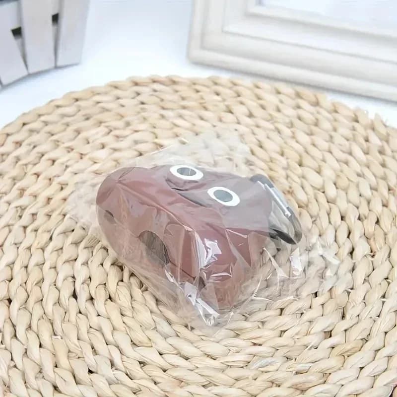 Poop Shaped Waste Bag Holder with Leash Clip