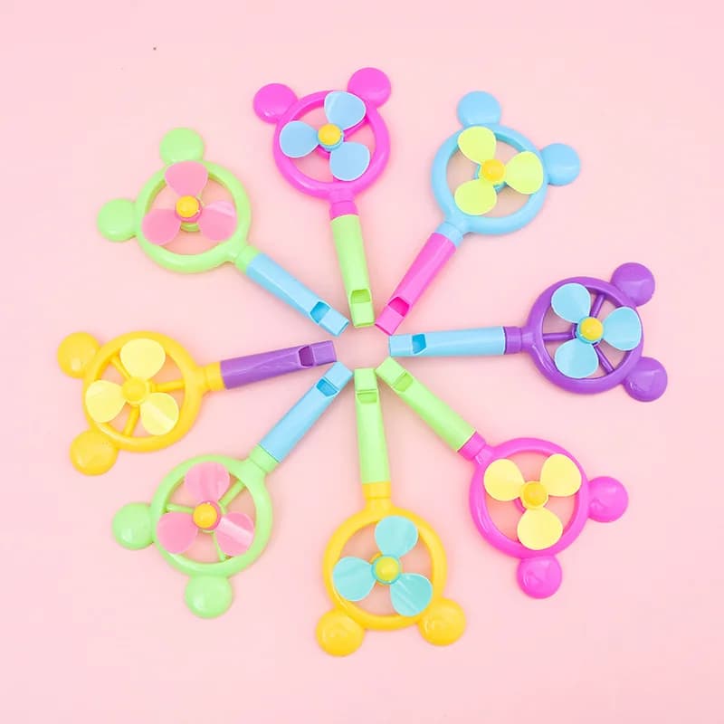 Kids Party Favor Whistles and Windmill Toys Bulk Pack