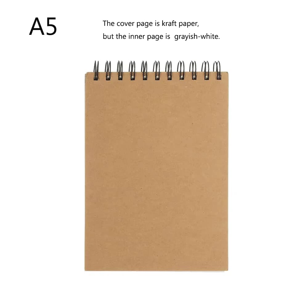 Professional Spiral Sketch Book, Hardback, 100 Sheets