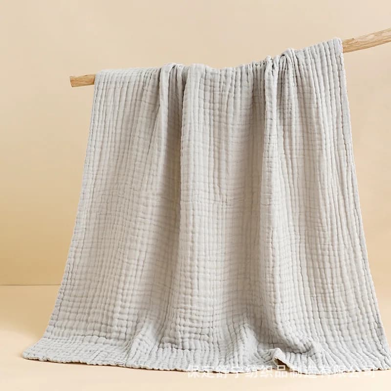 Baby Bath Towel Kids Swaddle Wrap Bedding 6 Layers Infant Gauze Receiving Blanket Pure Cotton Bubble Muslin Blanket 105*105cm
