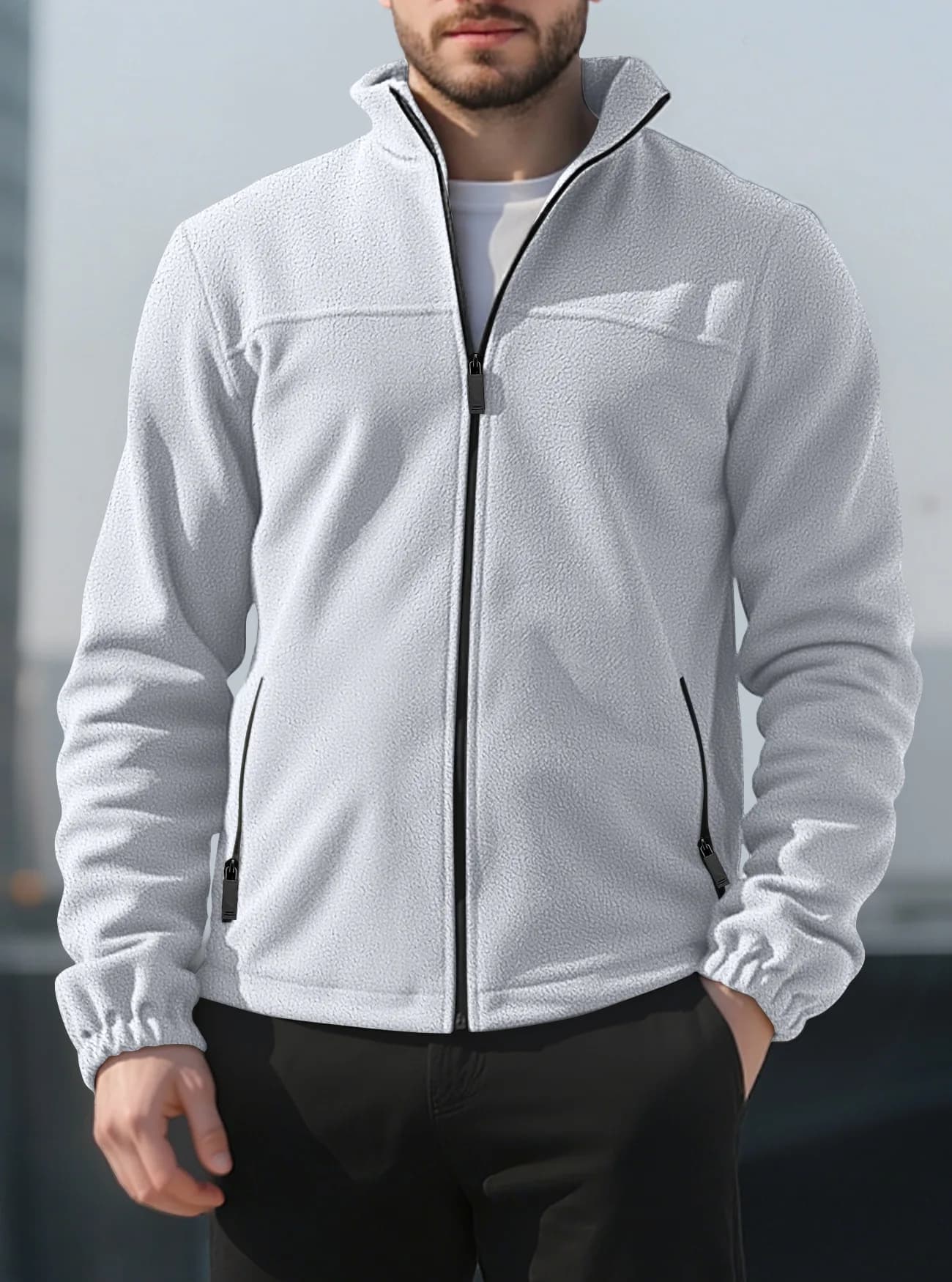 Stand Collar Zip Jacket