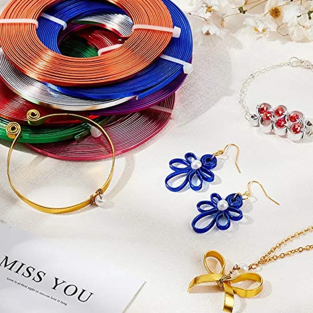 Flat Aluminum Craft Wire for Jewelry Making