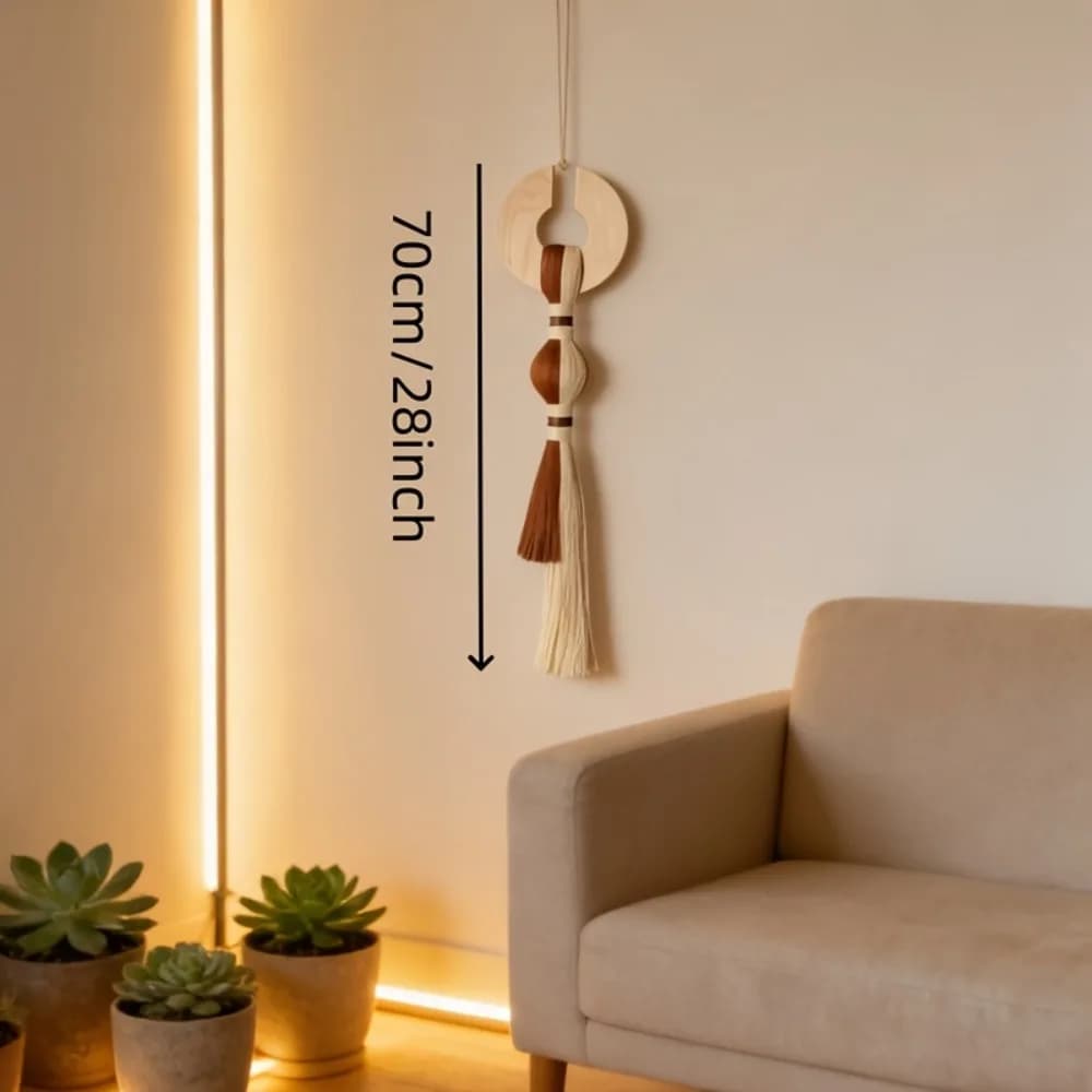 Scandinavian Style Wall Mounted Fiber Artwork