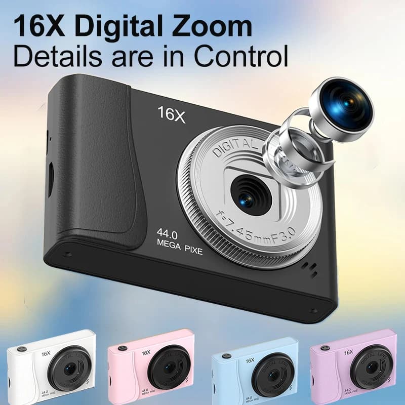 4K Digital Camera with 24MP and 16x Zoom