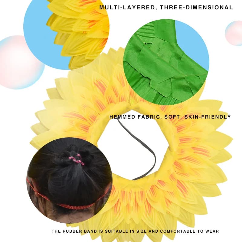Sunflower Clown Mask Headgear Party Prop