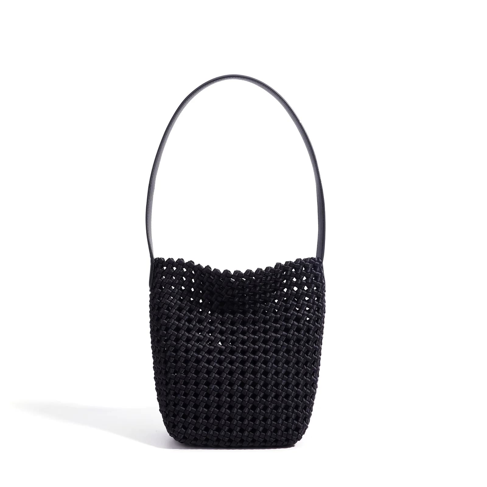 Women's Handwoven Hollow-Out Bucket Bag with Large Capacity Urban Daily Commute Versatile Minimalist