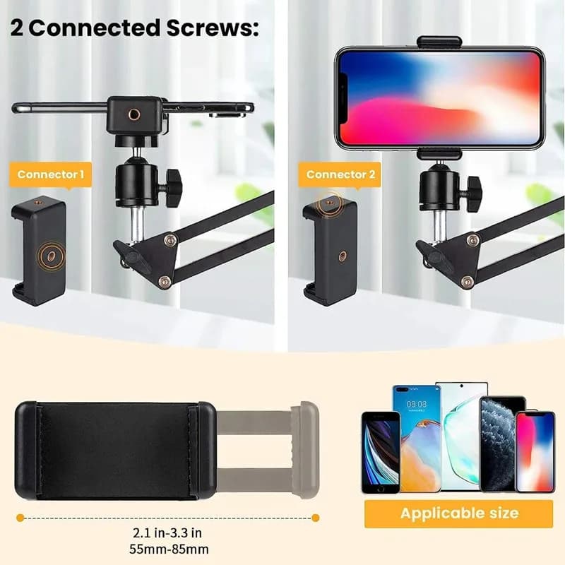 Flexible Arm Phone Tripod with Clamp
