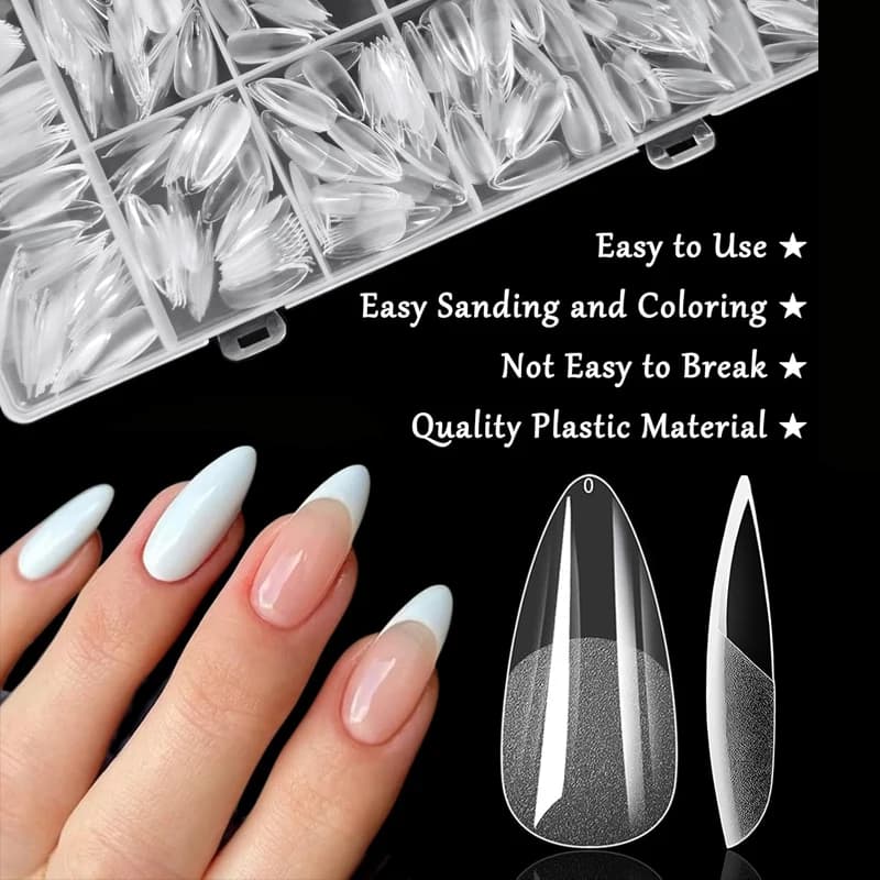 Almond Soft Gel Nail Tips Variety Pack