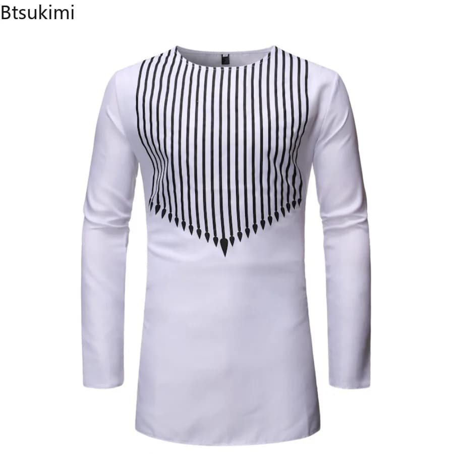 African Striped Two Piece Set Shirt and Pants