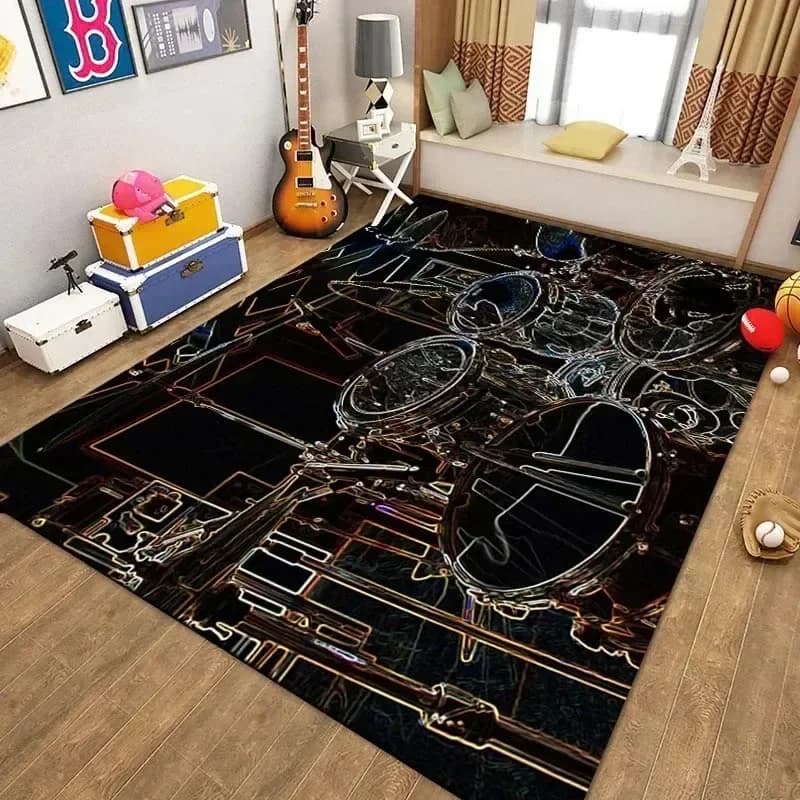Musical Rock Rug Non-Slip Area Mat