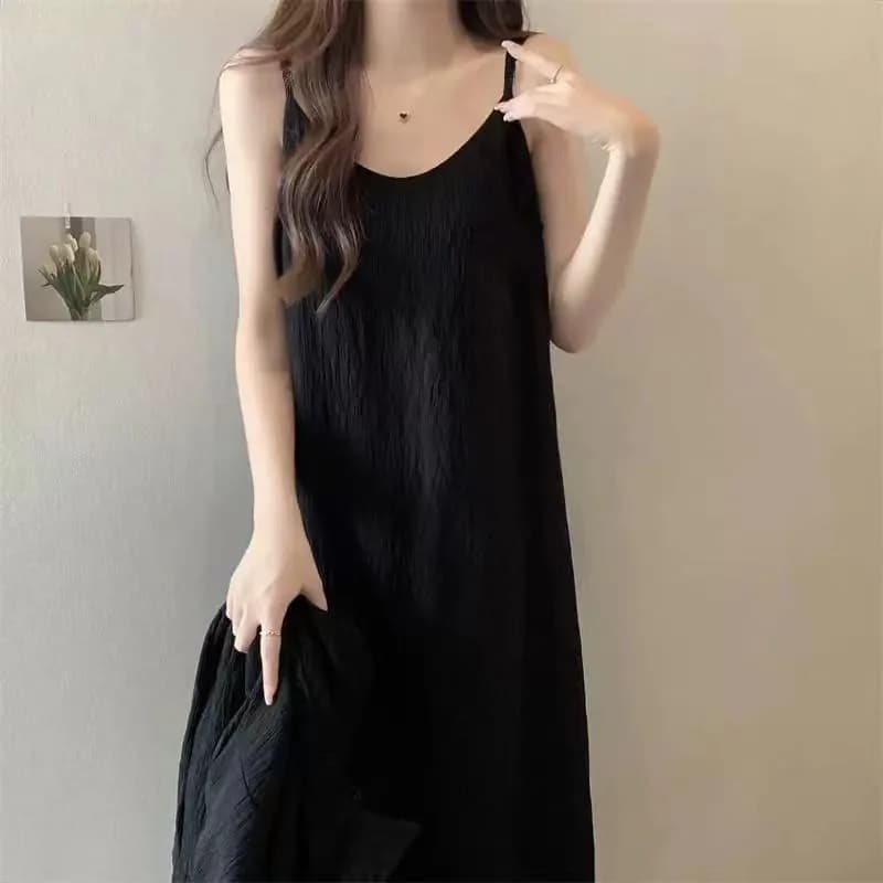 Summer French Style Adjustable Maxi Dress