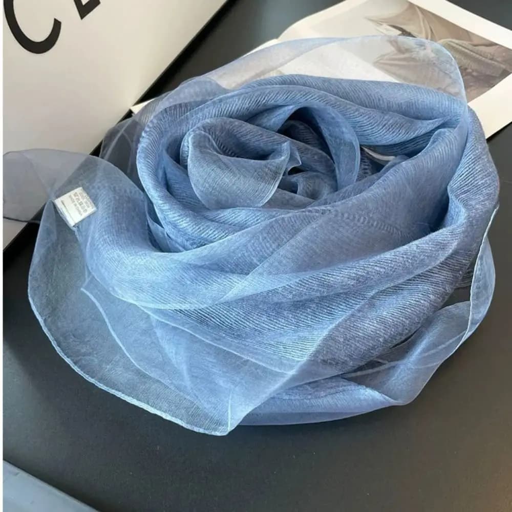 Mulberry Silk Blend Double Layer Scarf