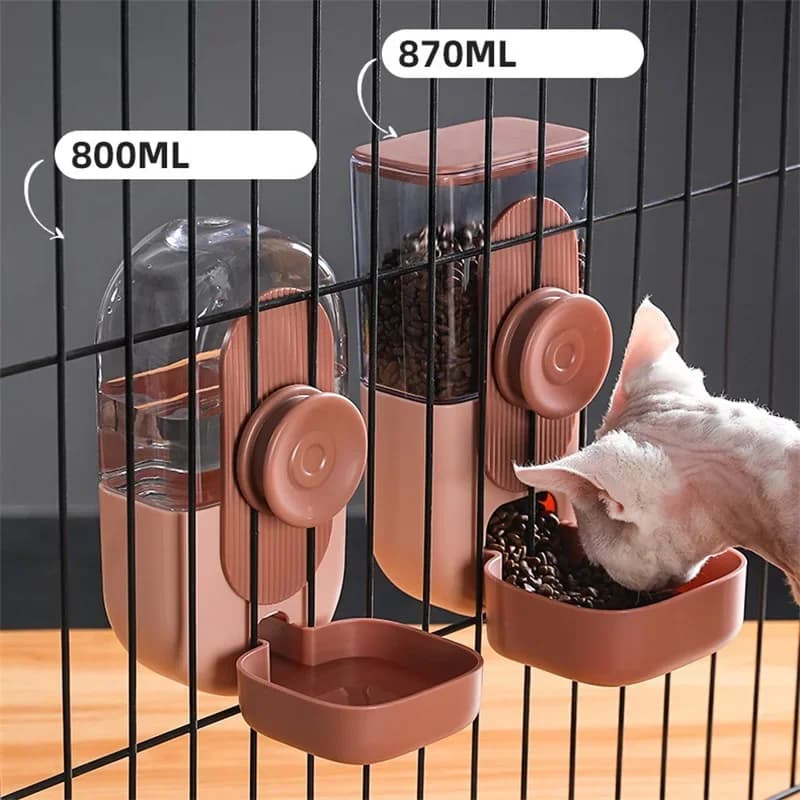 Automatic Pet Cage Feeder and Water Dispenser