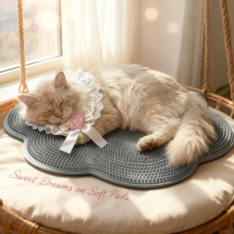 2-in-1 Cat Grooming Brush Mat and Pet Bed