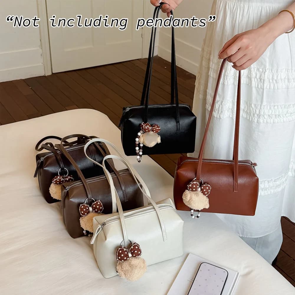 Handheld Bowling Bag for Women, Trendy and Retro Style Underarm Bag, Simple and Large Capacity. Shoulder Bag