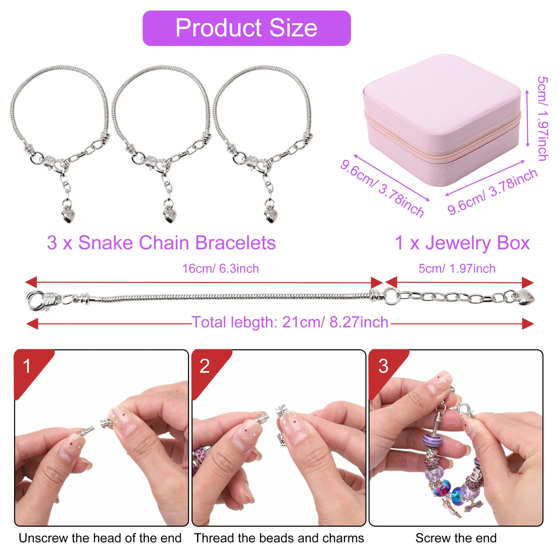 Jewelry Making Kit With Organizer And Beads