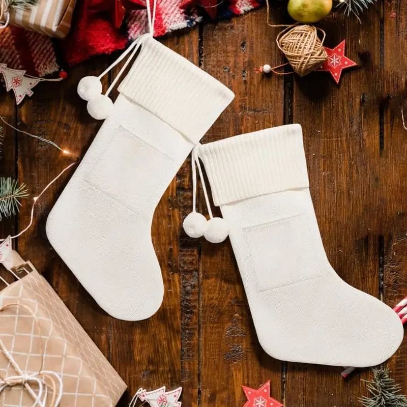 Acrylic Fibre Christmas Stocking with Loop