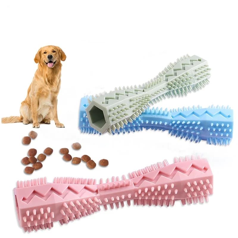 Soft Rubber Dog Chew Toy Toothbrush