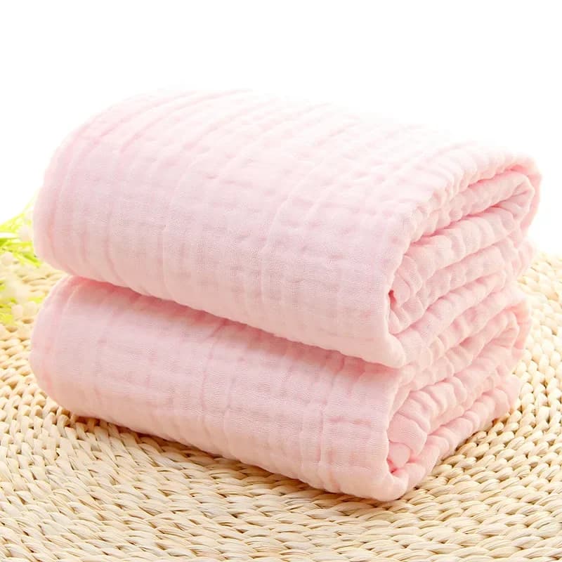 Baby Bath Towel Kids Swaddle Wrap Bedding 6 Layers Infant Gauze Receiving Blanket Pure Cotton Bubble Muslin Blanket 105*105cm