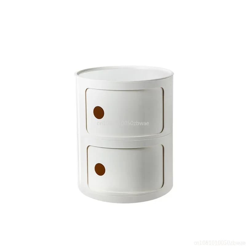 Nightstands Modular Bedside Table Round Large-capacity Storage Bedside Small Cabinet Bedroom Simple Storage Narrow Side Cabinet