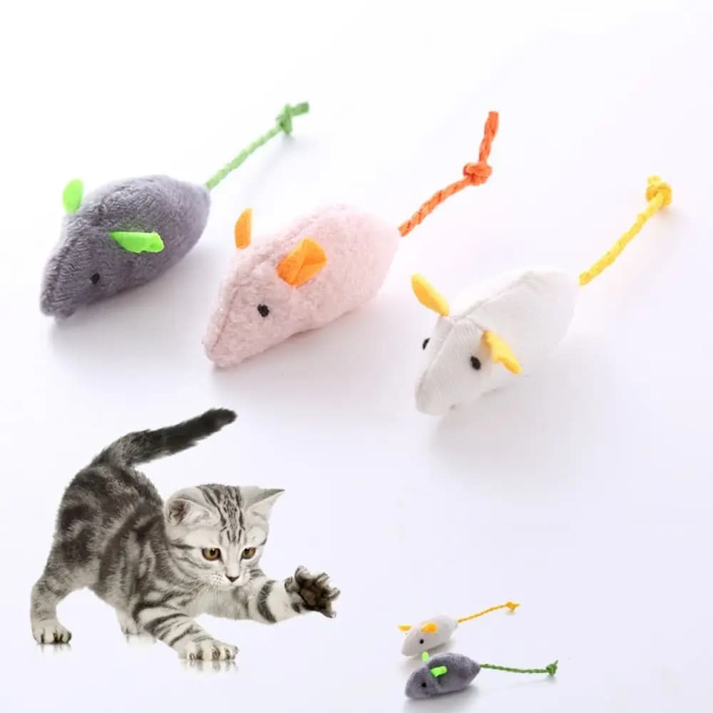 cat suppliesPortable Random Color Interactive  Soft Cats Training  Simulated Mouse Fake Mice Catnip