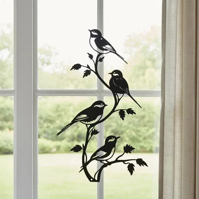 Vintage Iron Bird and Floral Wall Art