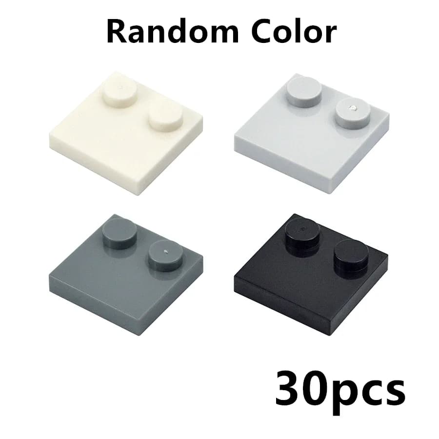 Building Block Tile Plates 2x2 30 Pieces