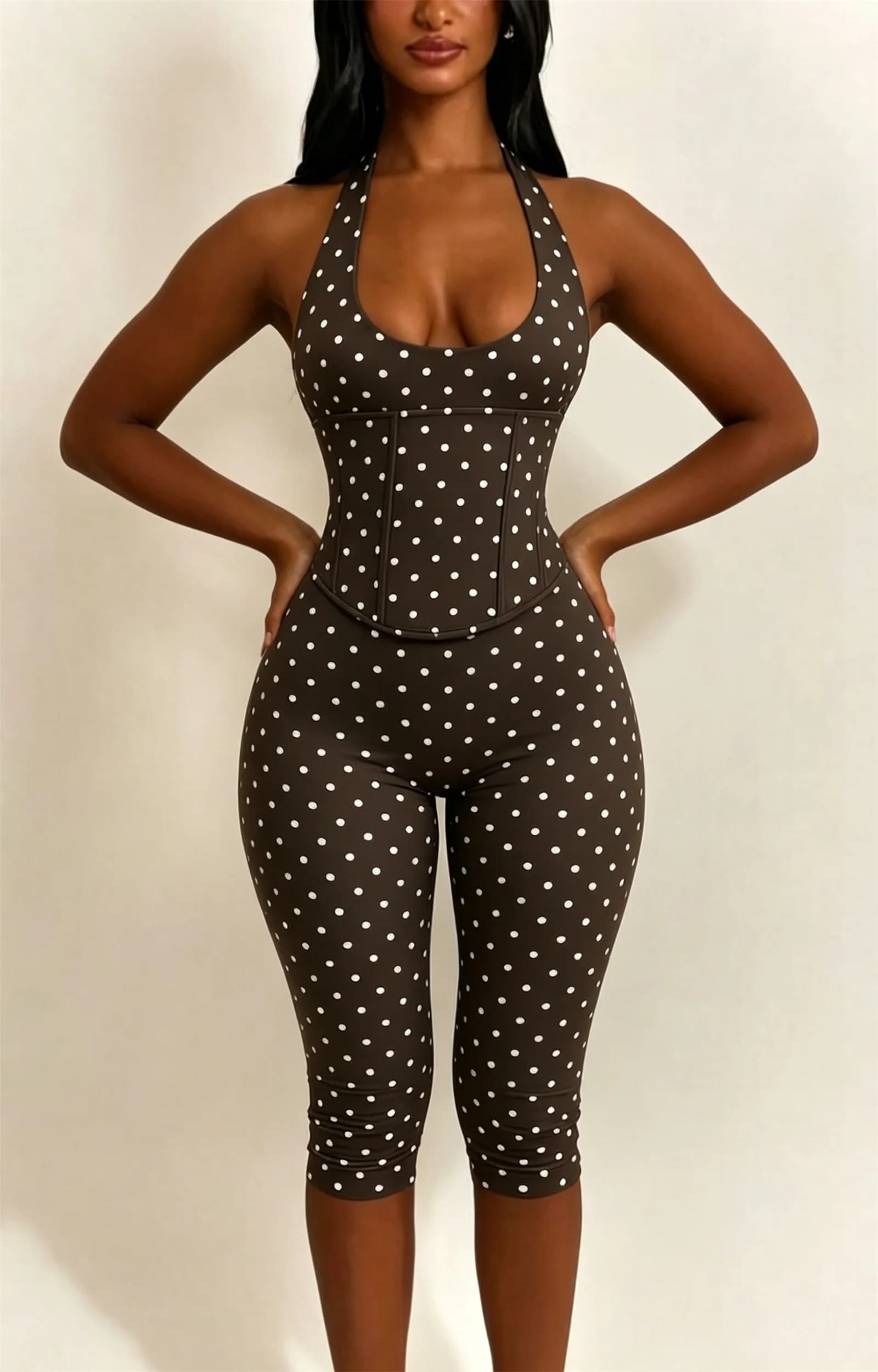 Women's Polka Dot Capri Leggings