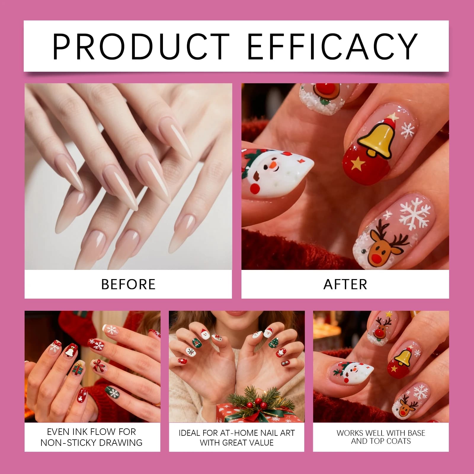 Nail Art Pen DIY Painting Fine Tip Long Lasting Color Smooth Drawing Water Based Waterproof Quick Dry Professional Beginner