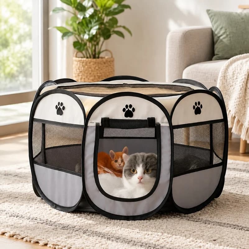 Octagonal Portable Pet Kennel