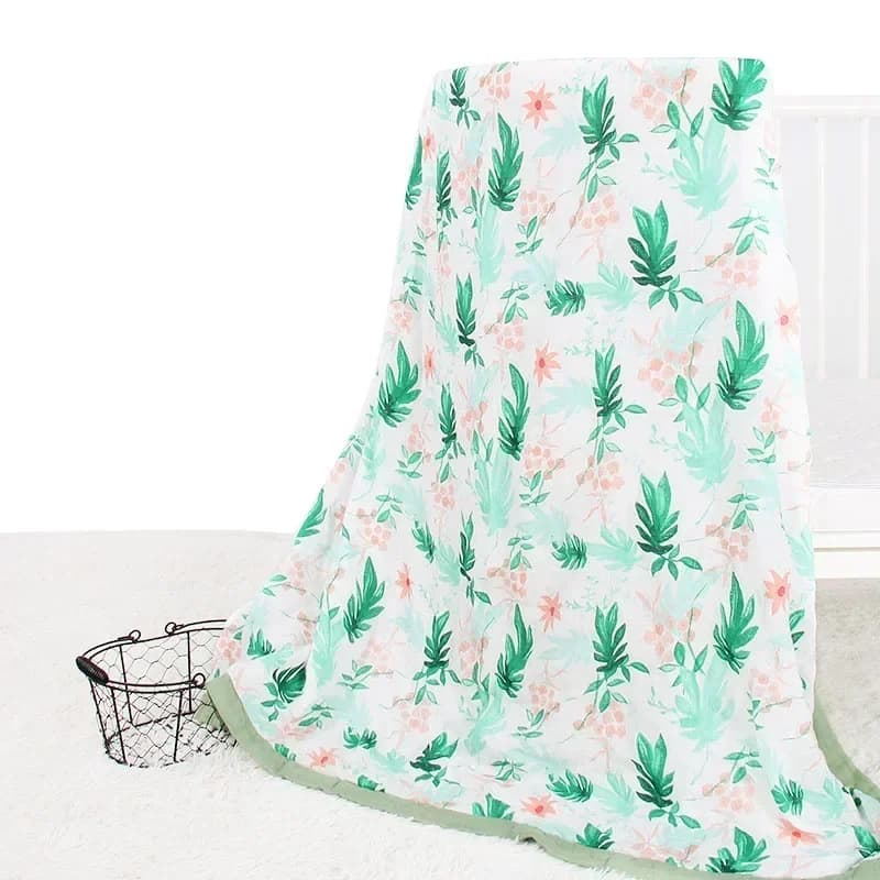 Baby Blanket 2 Layer Bamboo Cotton Newborn Swaddle Soft Bedding Baby Swaddling Bedding