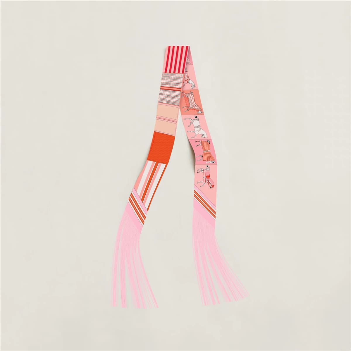 Tassel Scarf Fashion Design Women Scarf Brand Silk Scarf Hair Headband Foulard Skinny Bag Scarves Neckerchief Handbag Decoration