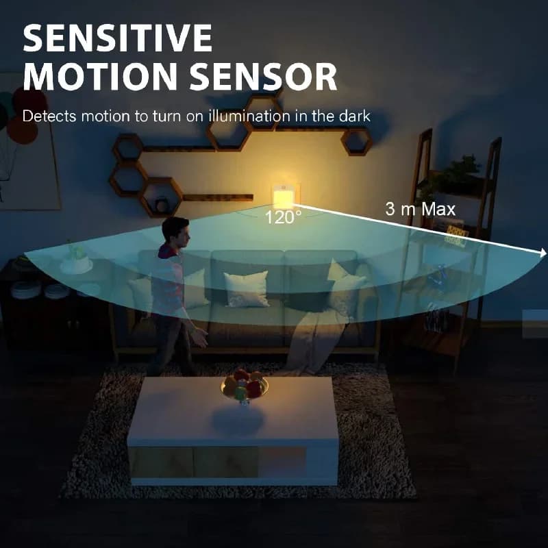 Night Light Motion Sensor LED Light EU/US Plug Lamps Children'S Night Light Wireless Night Lamp For Bedside Table Bedroom Nigh