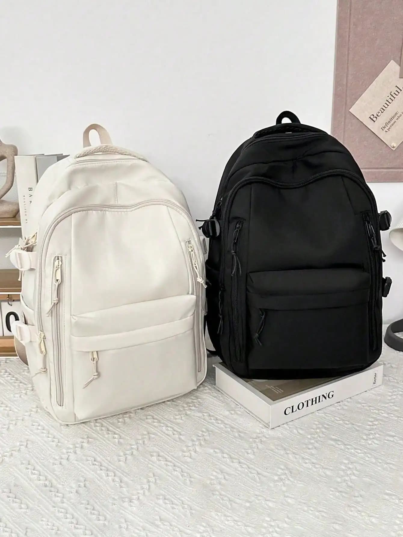 Lightweight Nylon Backpack with Laptop Compartment
