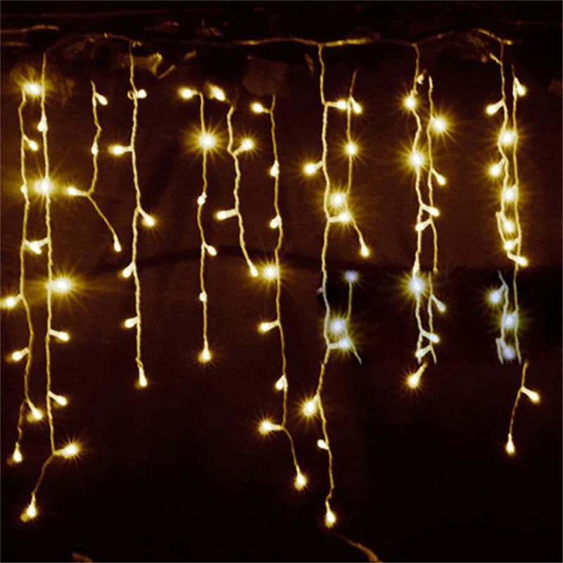 LED Icicle Curtain String Lights 5m