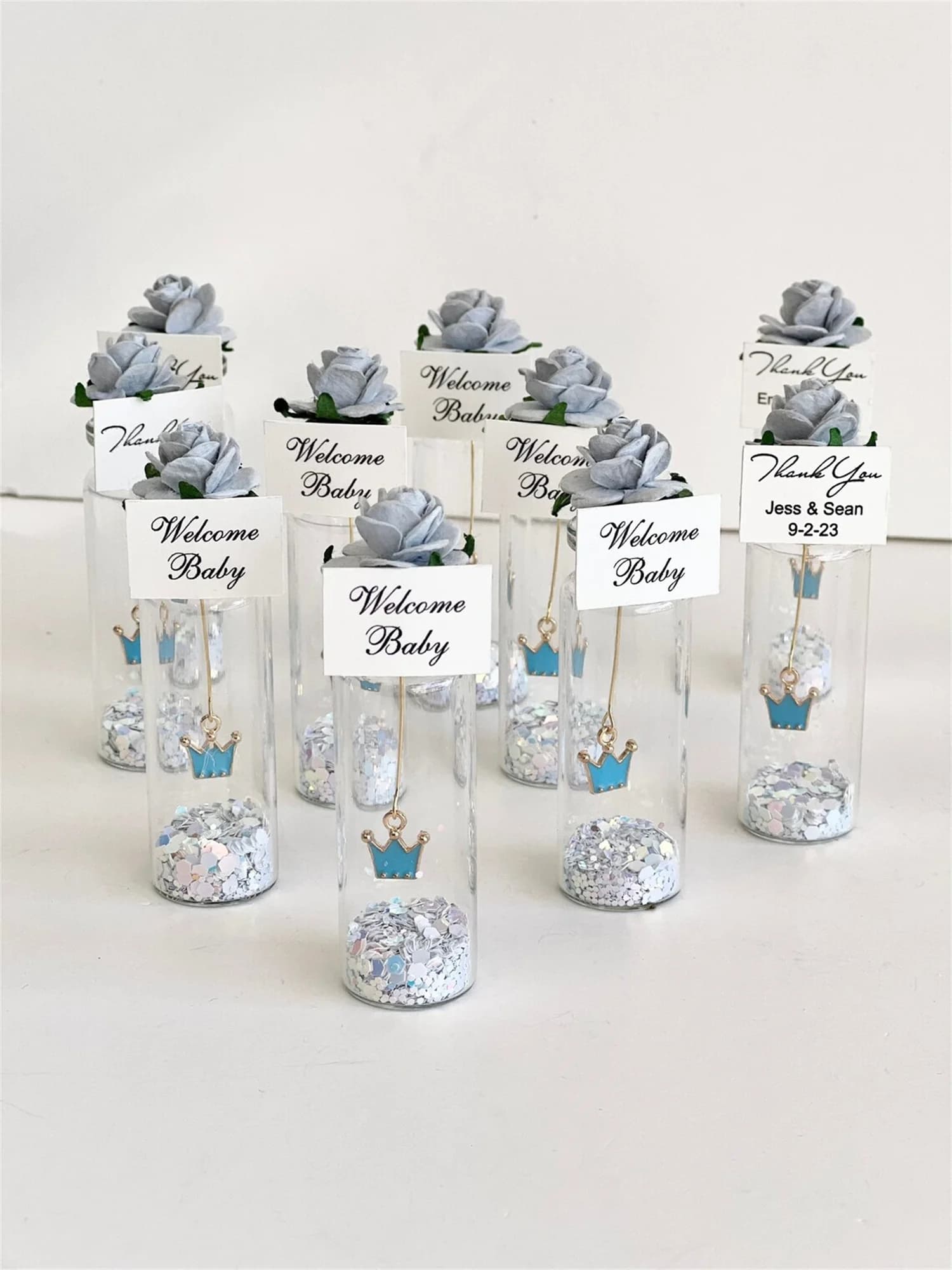 Personalized Glass Dome Rose Favors