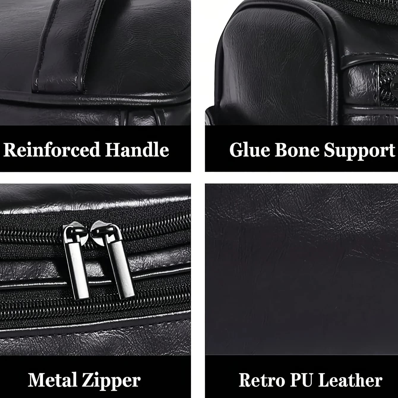 Toiletry Bag for Men, Hanging Travel Shaving Dopp Kit, Water-resistant Toiletries Organizer Bags, PU Leather Cosmetic Bags