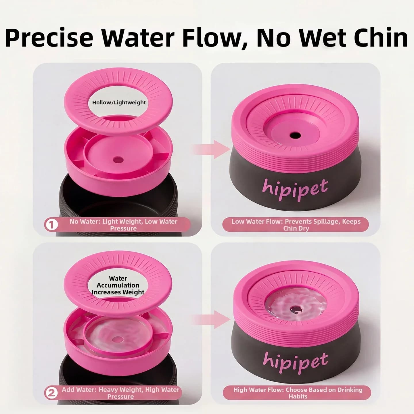 Floating Pet Water Bowl with Gravity Control