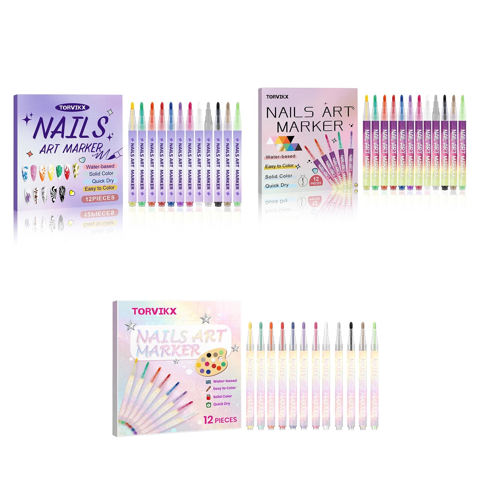 Nail Art Pen DIY Painting Fine Tip Long Lasting Color Smooth Drawing Water Based Waterproof Quick Dry Professional Beginner