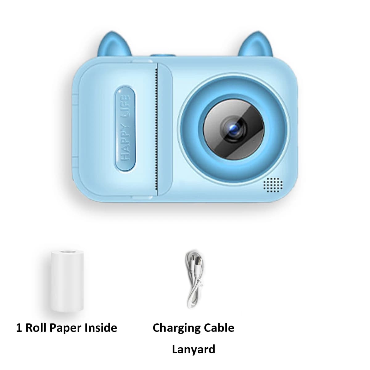 Instant Print Camera with USB Rechargeable Battery