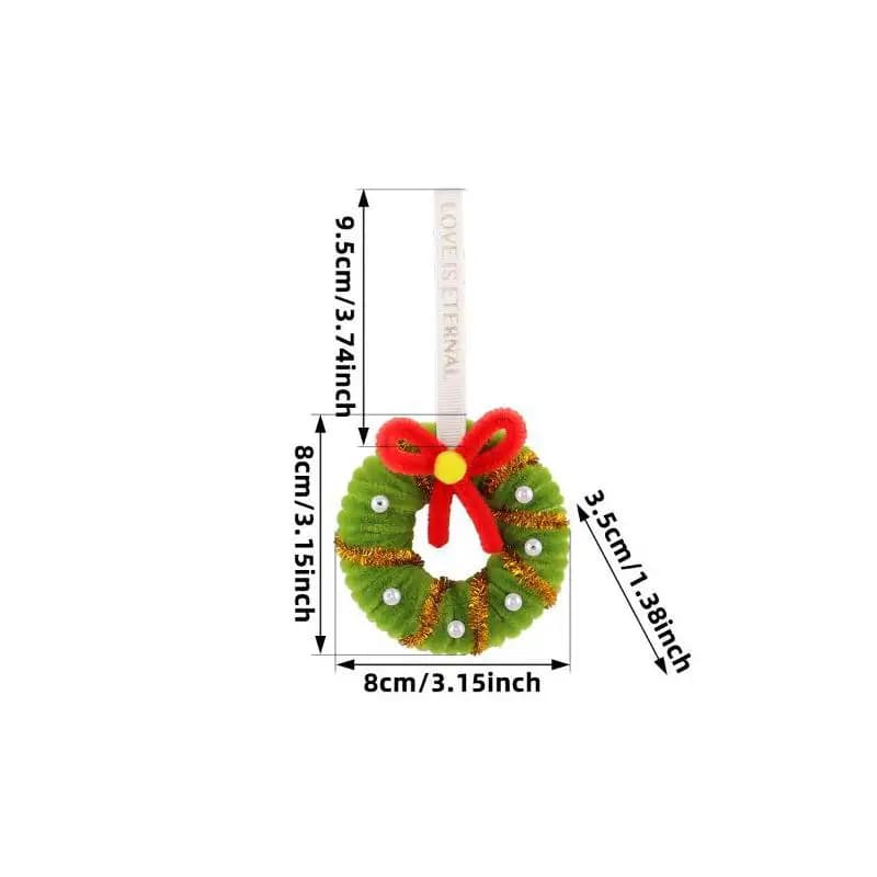 Mini Handmade Christmas Wreath Ornaments