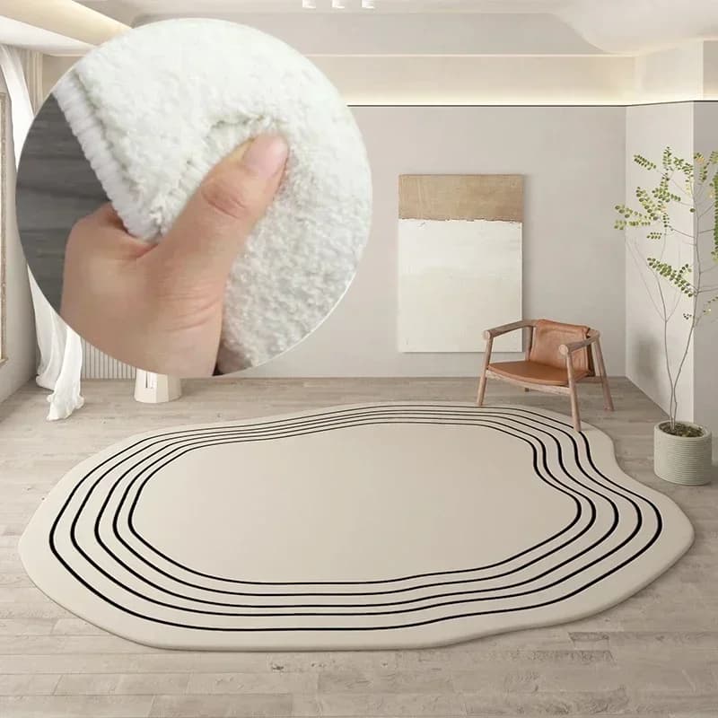 White Shaggy Large Area Rug For Home
