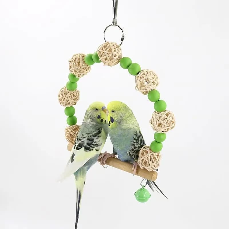 Wooden Bird Swing Perch