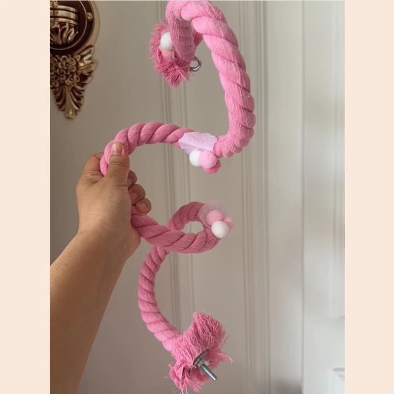 Spiral Rope Perch for Parrots 39 Inches