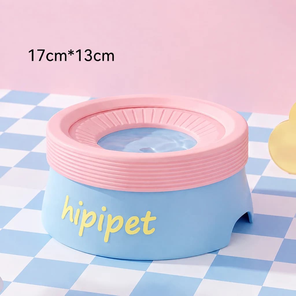 Pet Water Bowl with Anti-Wet Spill Mat