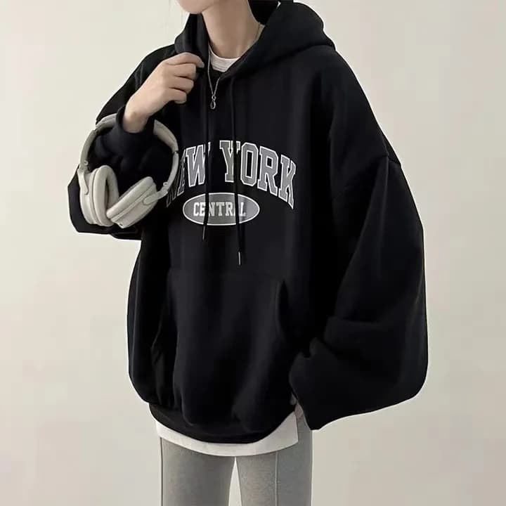 Oversized Fleece Hoodie Long Sleeve Sweatshirt