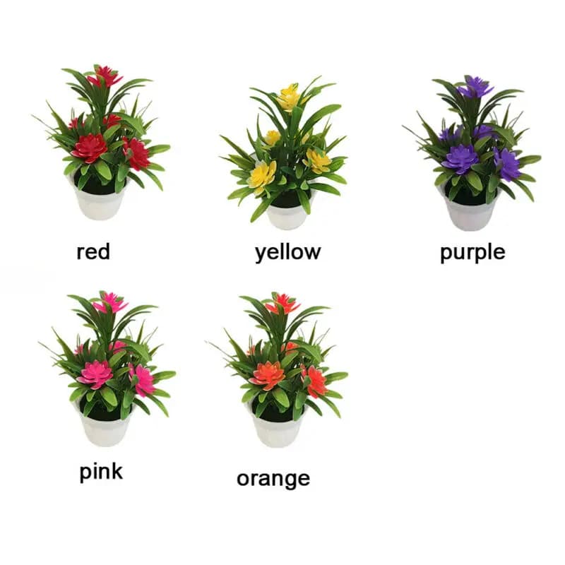 Artificial Lotus Flower Plant Pot Arrangement