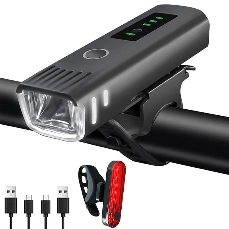 Bike Lights Set,Powerful LED USB Rechargeable Road And Mountain Cycling Light,Night Riding,Waterproof