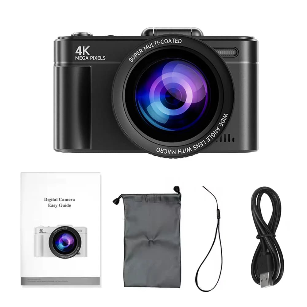 Compact 4K Digital Camera 64MP with 18x Zoom