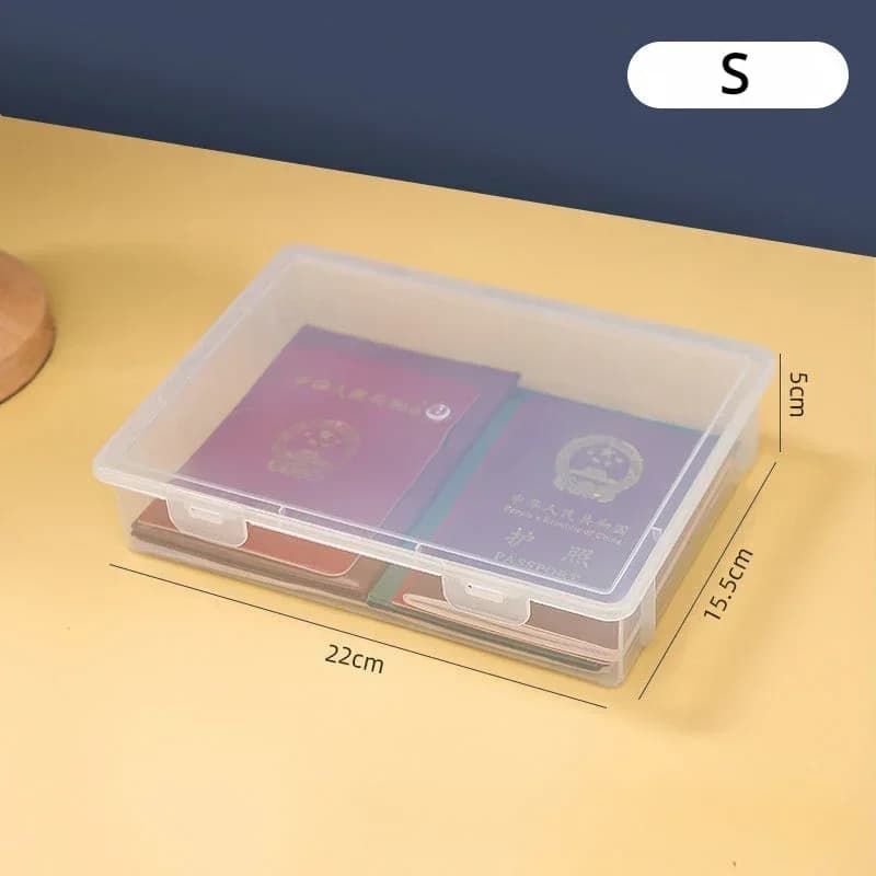 Plastic Document Storage Box with Dust Protection